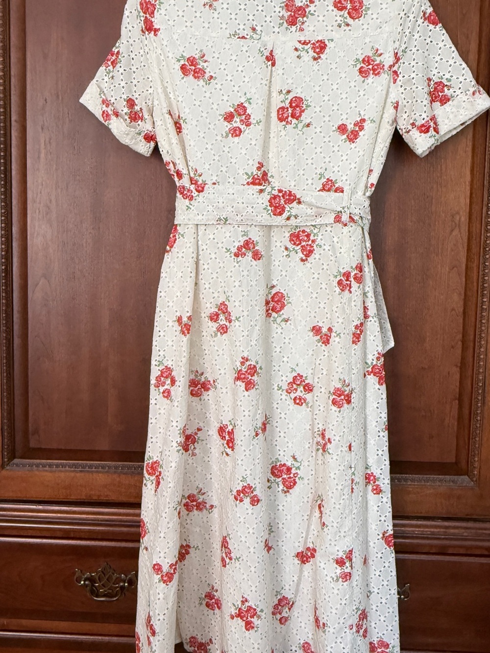 Sezane Raquel dress in Rosa Corail print - Picture 5 of 9